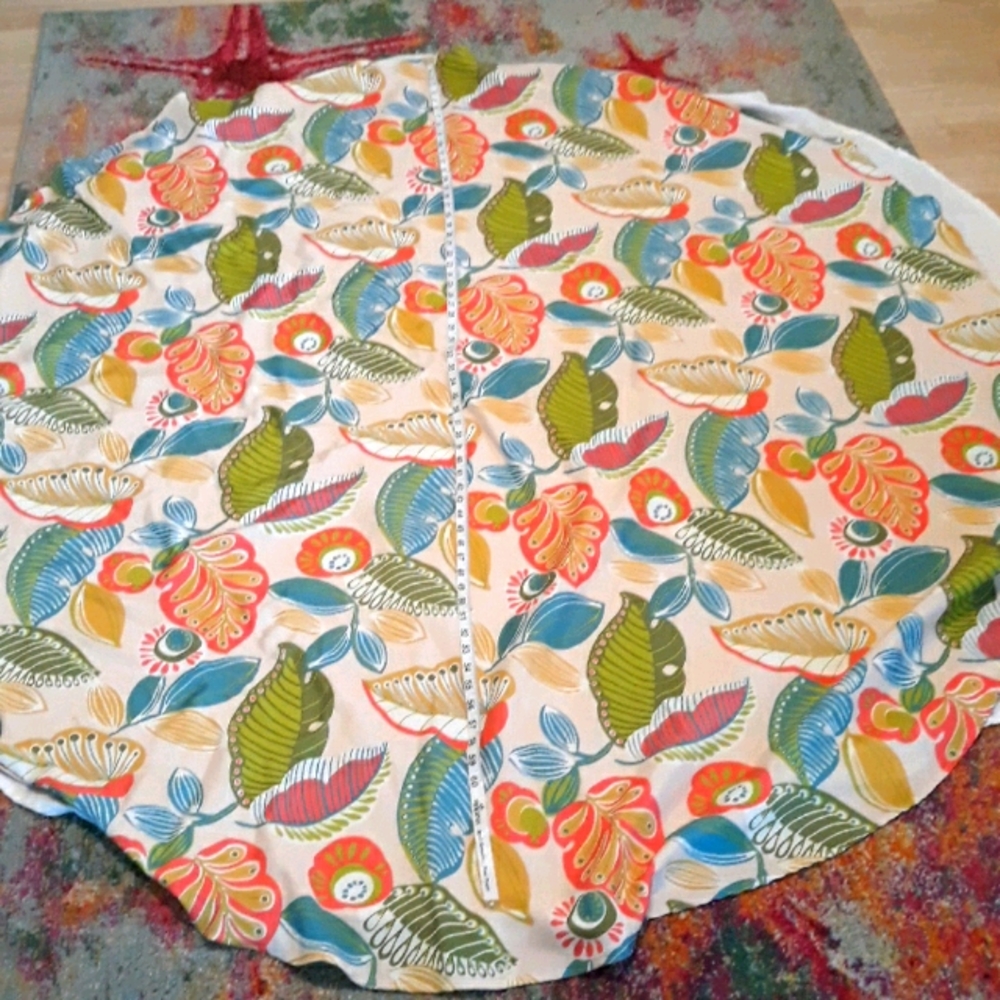 70" round Pier 1 floral table cloth